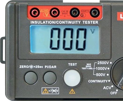 Produktbild Uni-T Isolationswiderstandstester Erdungsmesser Megohmmeter Voltmeter (CAT III, CAT IV)