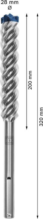 Produktbild Bosch Professional Zubehör EXPERT SDS max-8X Hammerbohrer, 28 x 200 x 320 mm (28 Millimeter)