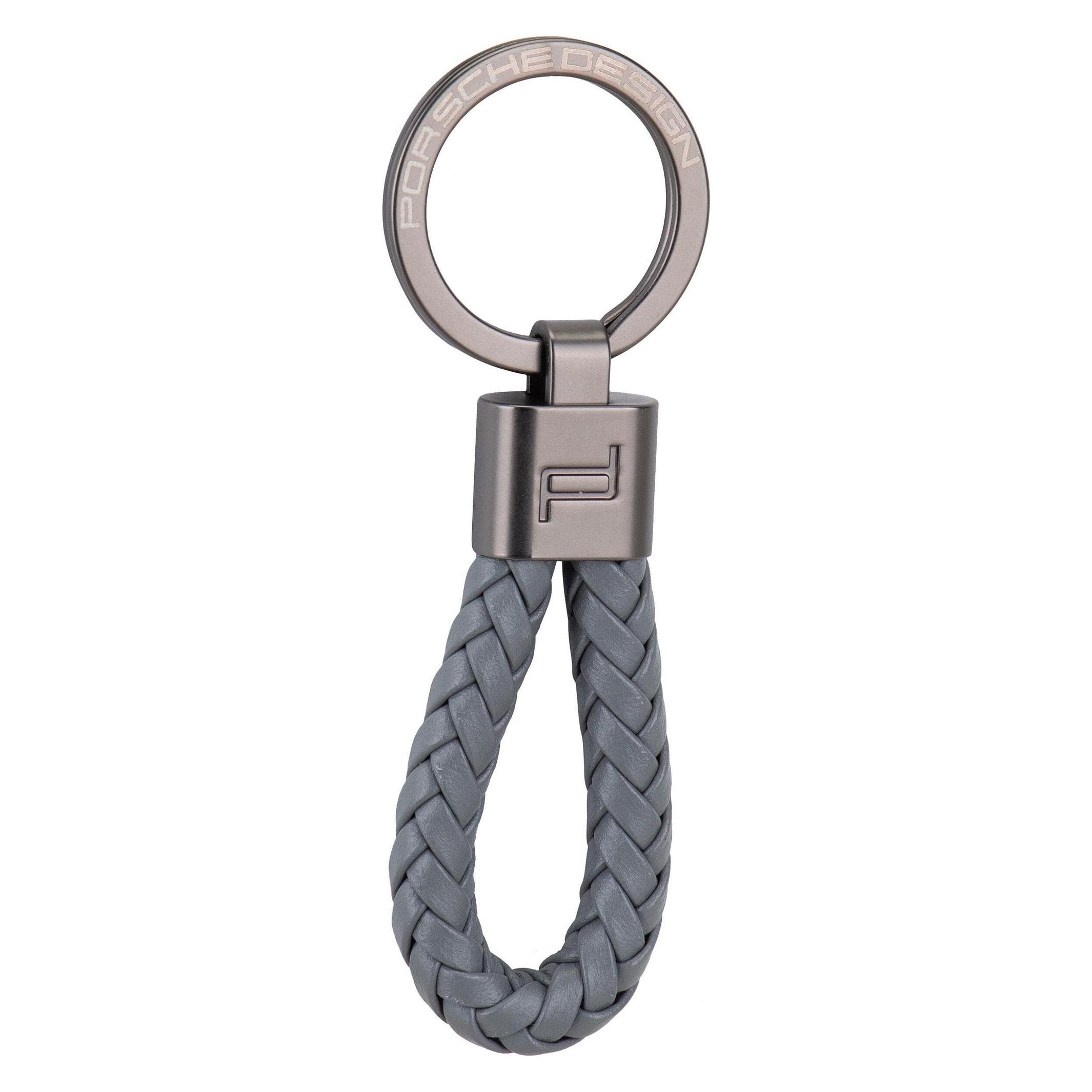 Porsche Design, Herren, Schlüsselanhänger, Schlüsseletui Keyring Leather Cord, Grau