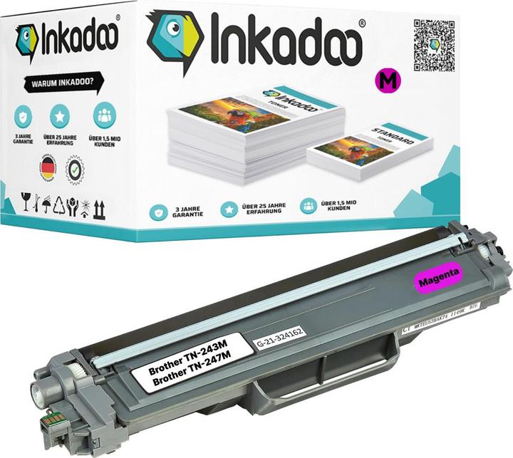 Inkadoo Kompatibel Toner für Brother TN243, TN247 (M)