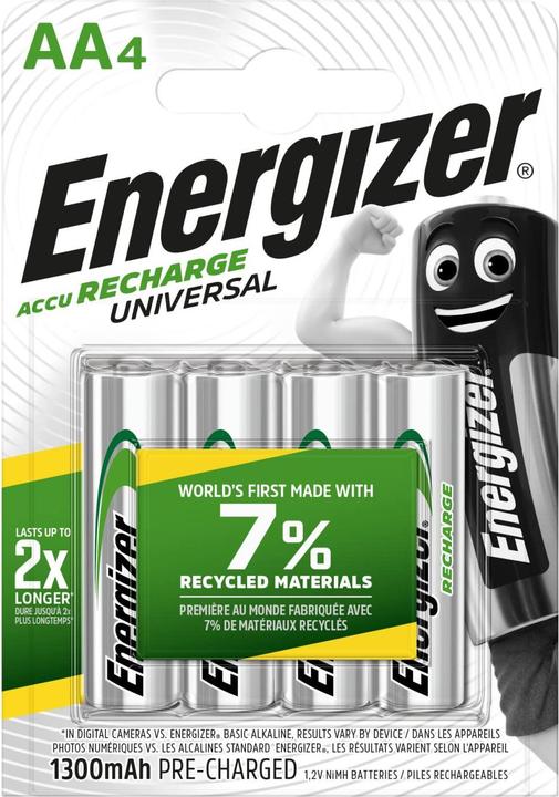 Energizer Recharge Universal (4 Stk., AA, 1300 mAh)