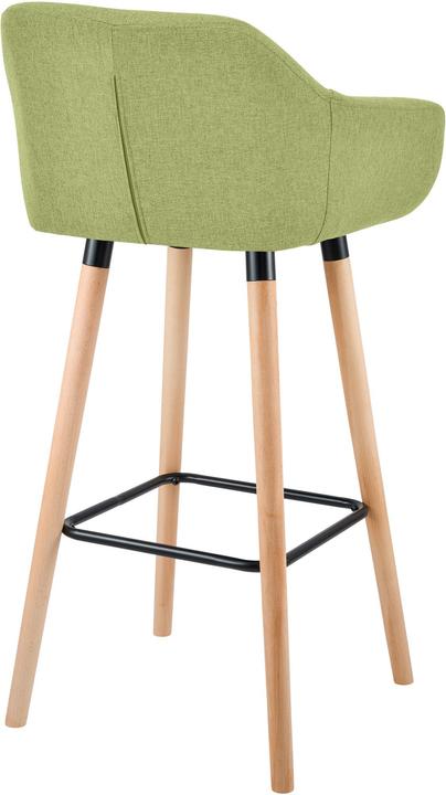 Image du produit CLP Tabouret de bar Grant Tissu, vert clair
