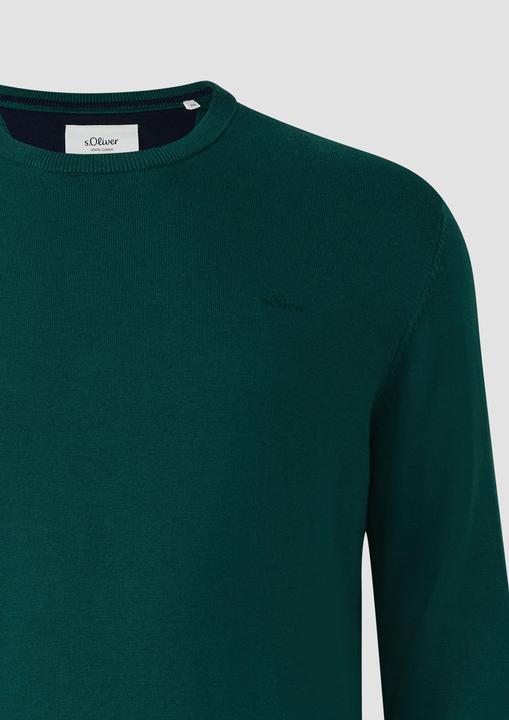 Produktbild s.Oliver Strickpullover Baumwollpullover mit Logo-Stickerei (3XL)