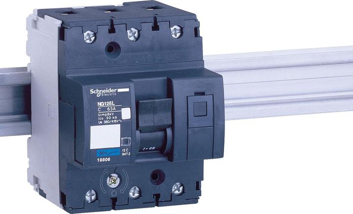 Actual product image Schneider Electric Circuit breaker NG125L, 3P, 10A, D 18848