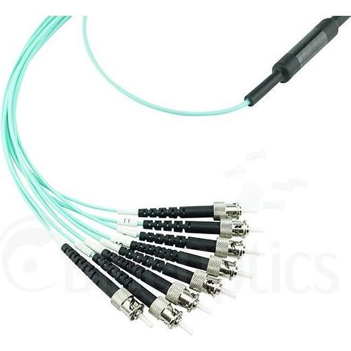 Thumbnail - BlueOptics LWL MTP/4xST Breakout Kabel OM3 10 Meter (10 m), Netzwerkkabel