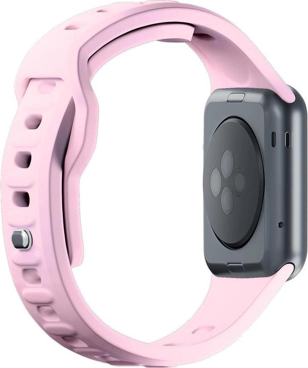 Actual product image 3MK Silicone Watch Strap Powder Pink dla Apple Watch 42/44/45/49 mm
