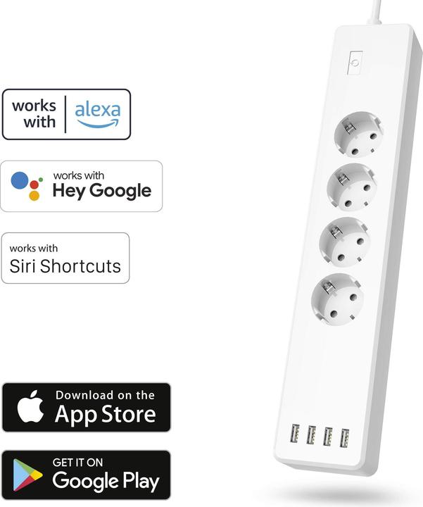 Produktbild Hama WLAN Socket Strip (4 x, 1 m)