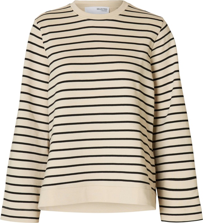 Produktbild Selected Femme Gestreiftes Baumwoll Sweatshirt (M)