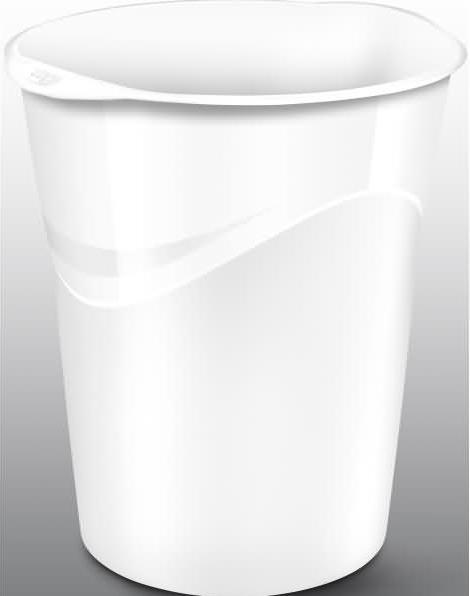 Produktbild Cep Papierkorb GLOSS, 14 Liter, polar-weiss (14 l)