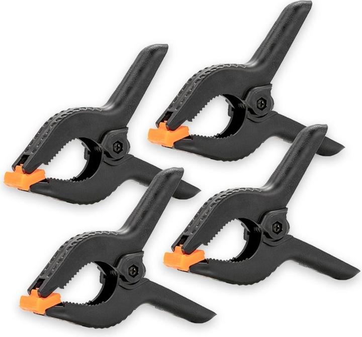 Actual product image Caruba Spring Clamp Black/Orange Medium (4 pcs.)