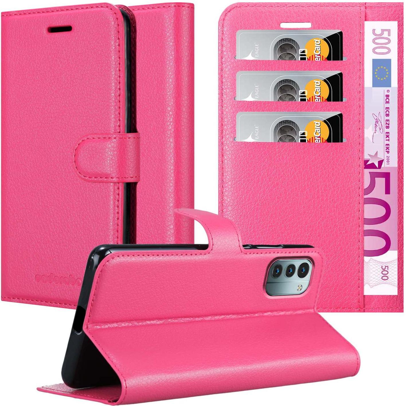 Cadorabo Book Stand Hülle für Nokia G11 / G21 (Nokia G21, Nokia G11), Smartphone Hülle, Pink