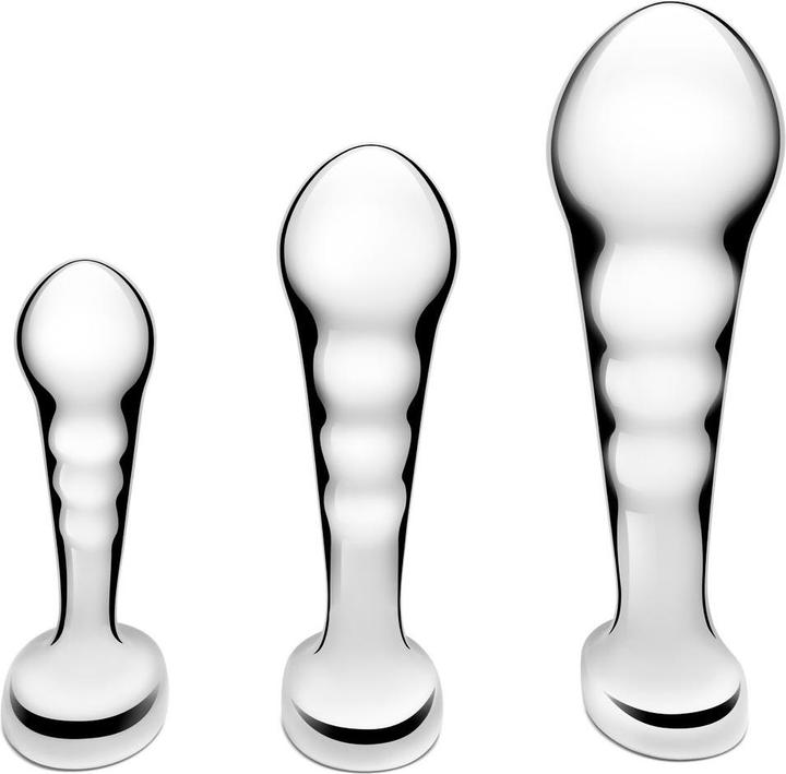 Produktbild Earthly Body b-Vibe Stainless Steel P-Spot Training Set: Anal Plugs for Progressive Stimulation