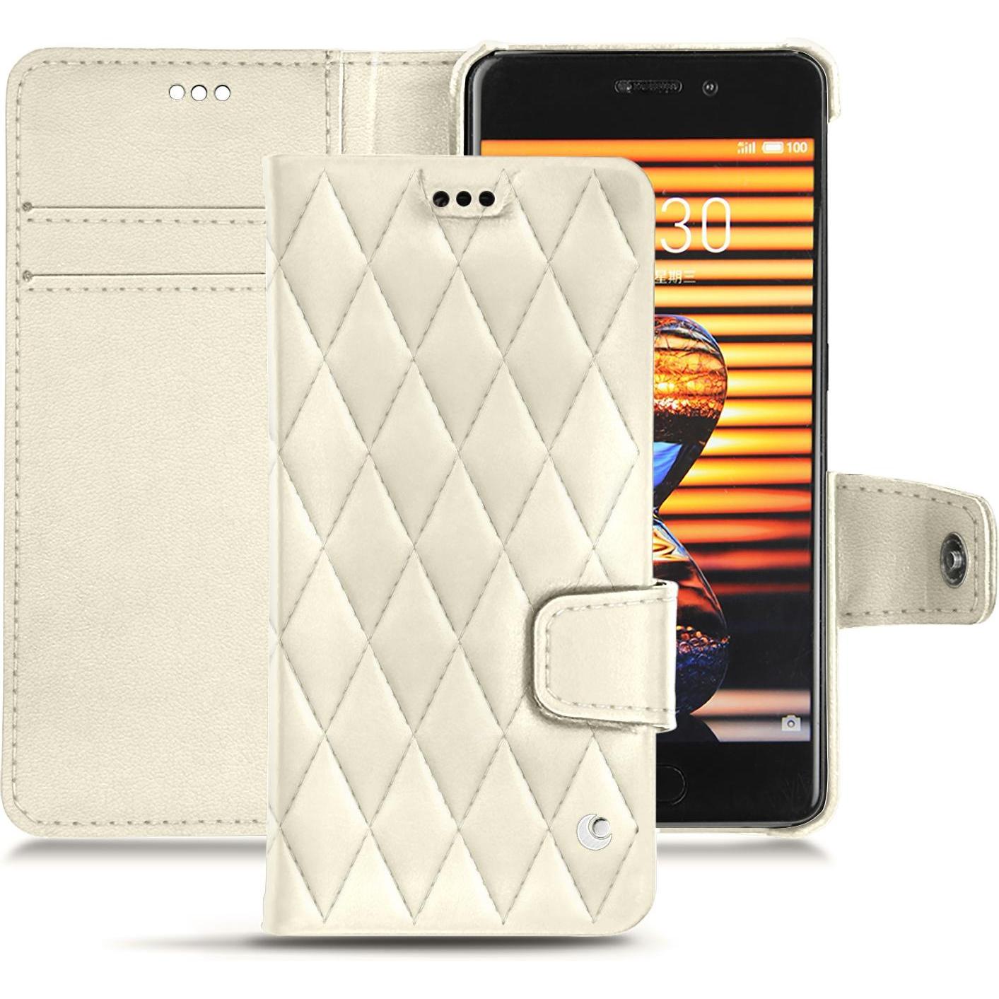 Thumbnail - Noreve Lederschutzhülle Wallet (Meizu Pro 7 Plus), Smartphone Hülle, Weiss