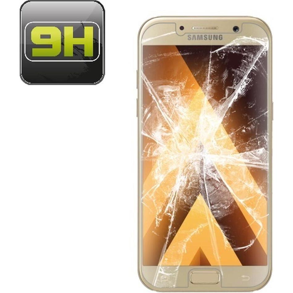 Protectorking 1x echtes Tempered 9H Panzerhartglas 3D KLAR (1 Stück, Samsung Galaxy A3), Smartphone Schutzfolie