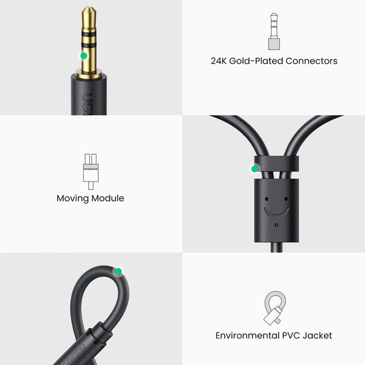 Actual product image Ugreen 2in1 (0.25 m, 3.5mm jack (AUX))