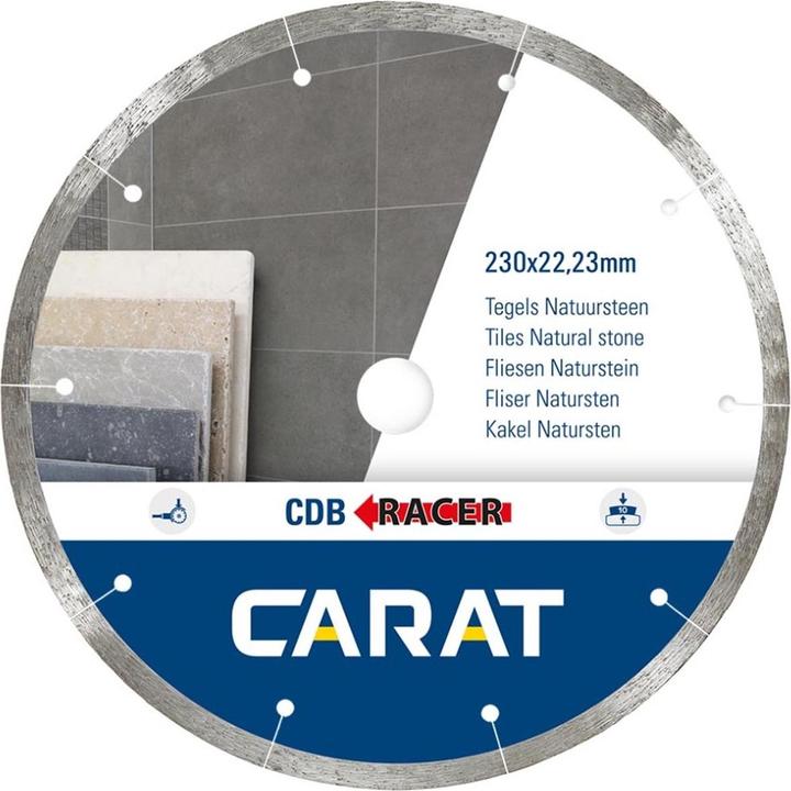 Produktbild Carat CDBM230300 Rennfahrer Diamantzaagblad - 230 x 22,23 mm - Fliesen/Naturstein