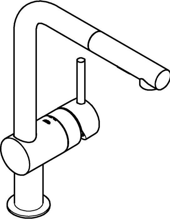 Immagine prodotto Grohe Küchenarmatur mit Handbrause Minta hard graphite gebürstet 30274