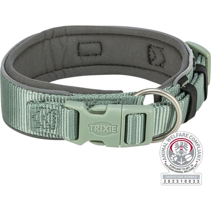 Collier Pour Chien - Trixie - Extra Large - Sauge/Gris Graphite - Premium - Confortable