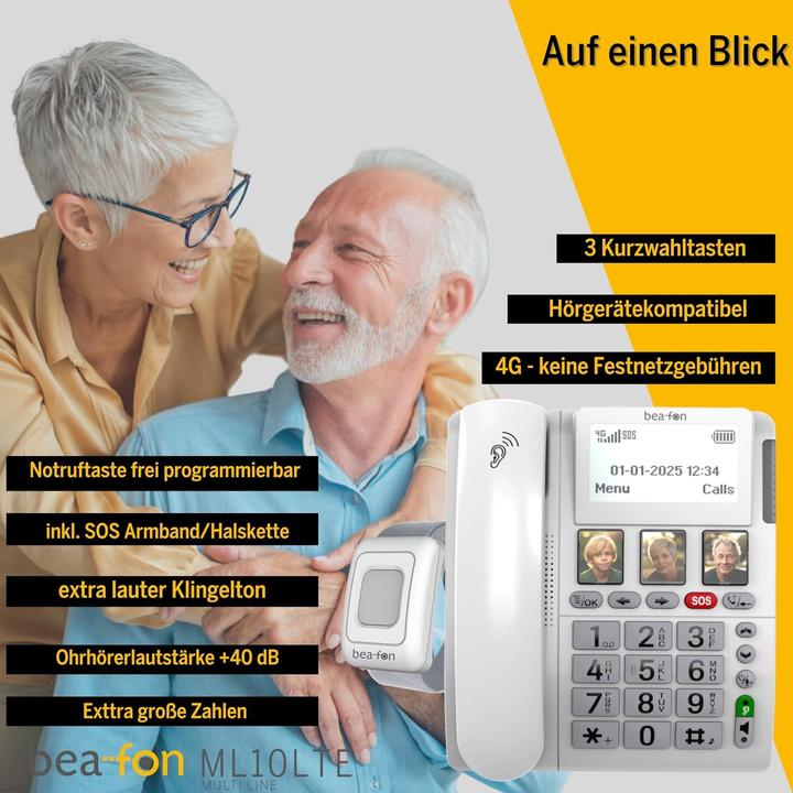 Produktbild Bea-Fon ML10 LTE 4G Tischtelefon mit SOS Funktion/ Notrufsender