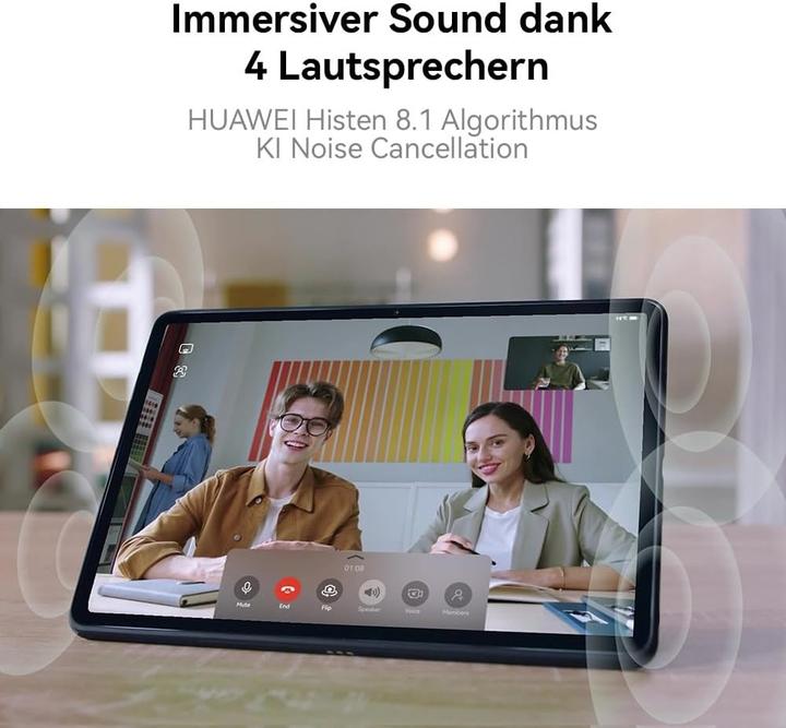 Actual product image Huawei Tablet with 2K FullView display, 120 Hz, Smart Keyboard, 7700 mAh battery, 4 speakers (11.50", 128 GB, Grey)