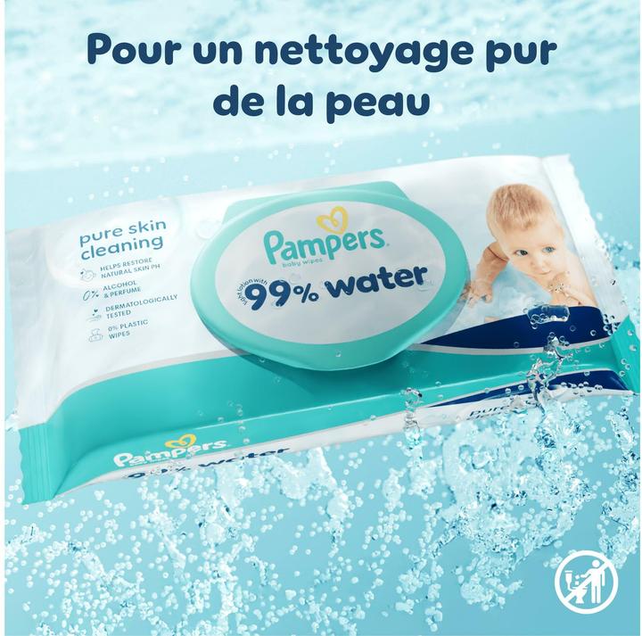 Actual product image Pampers 99% Water (18 x 60 pcs.)