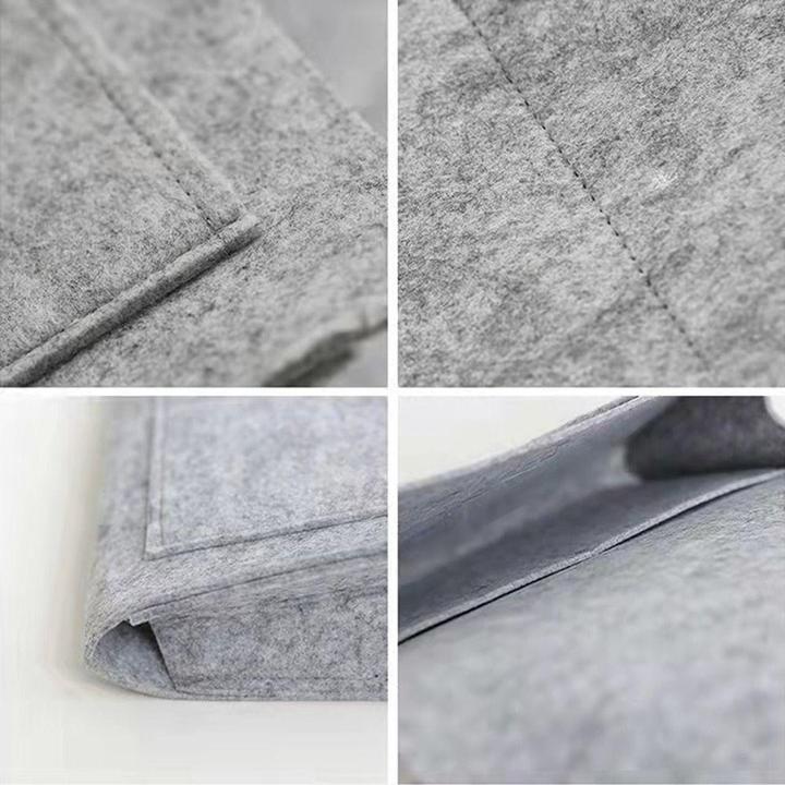 Produktbild Alopini 1pc Filz Nachttisch Lagerung Tasche Beutel hängen Lagerung Veranstalter Bett Halter Taschen