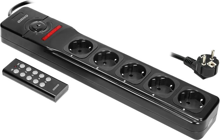 Productafbeelding MGA ORNO AE-13132(GS) Draadloze stekkerdoos Overspanningsbeveiliging met afstandsbediening 3m 5