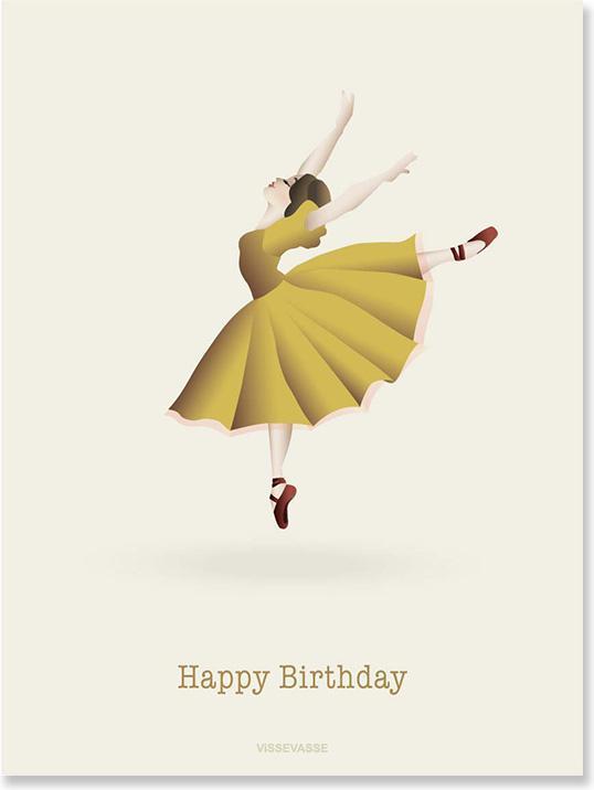Image du produit Vissevasse Carte de voeux Happy birthday ballerina (2 pcs)