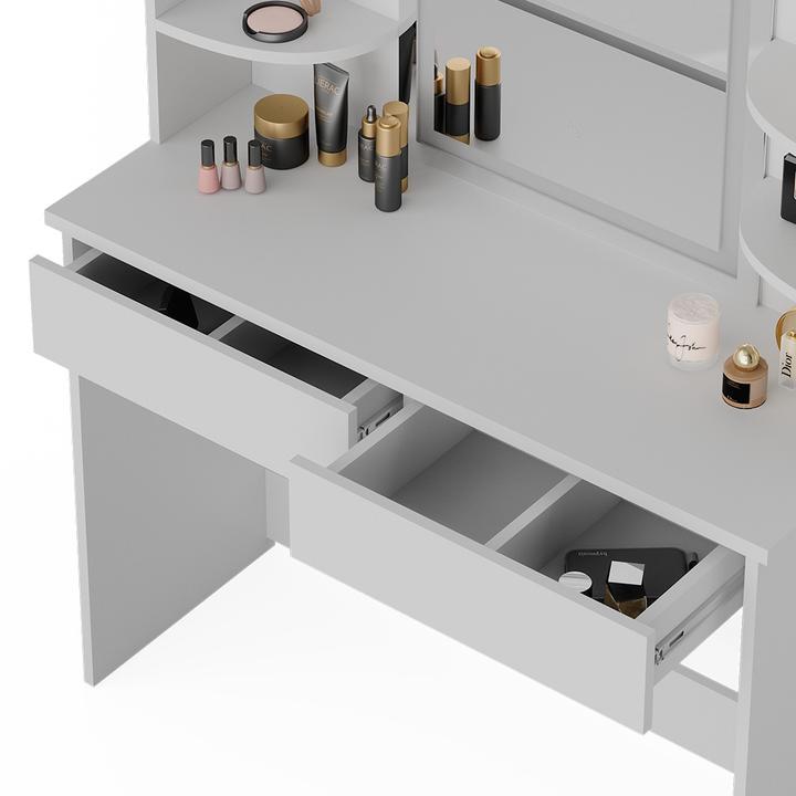 Immagine prodotto Vicco Charlotte con specchio LED e sgabello (108 x 40 x 142 cm)