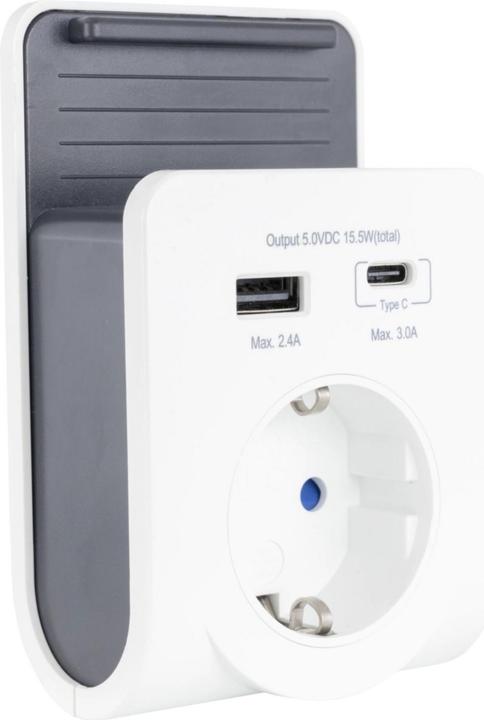 Produktbild REV USB Ladegerät mit 240V Steck Dose plus USB-A&C 0020770112 (15.50 W)