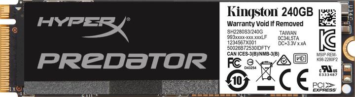 Productafbeelding HyperX Roofdier (240 GB, M.2)