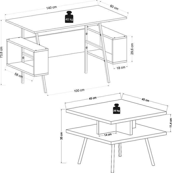 Actual product image Kalune Design Karter (140 x 60 x 74 cm)