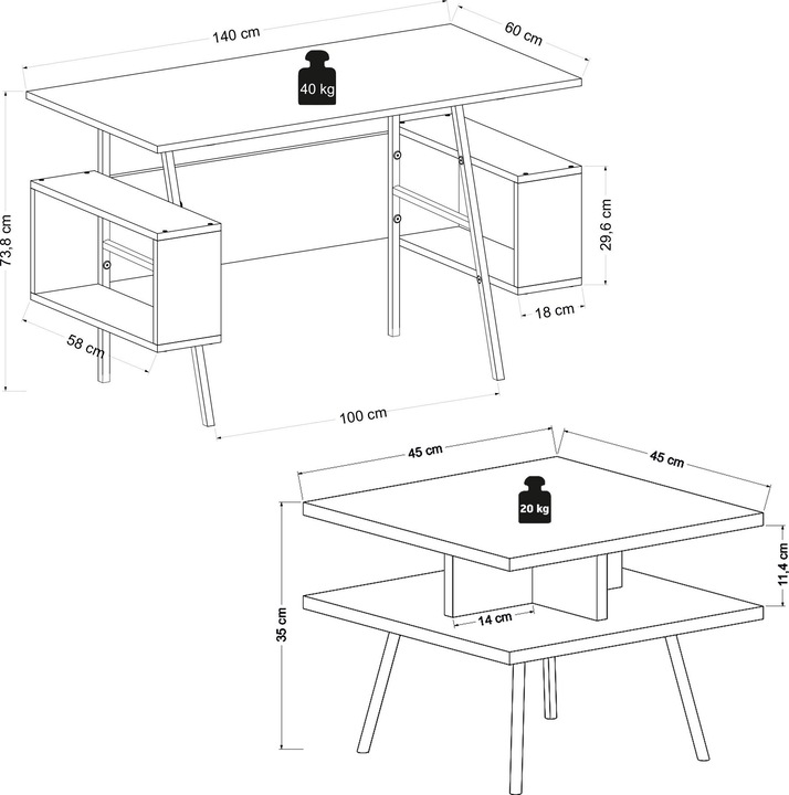 Actual product image Kalune Design Karter (140 x 60 x 74 cm)