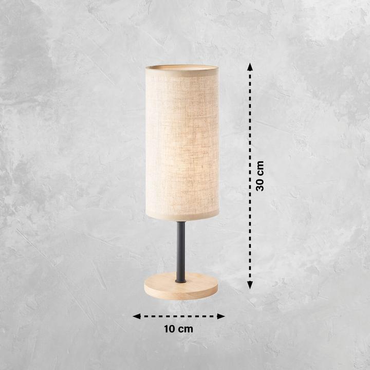 Produktbild FHL easy FHL Kira Leinenschirm rund Holzoptik E14 holz-natur 850266 (E14)