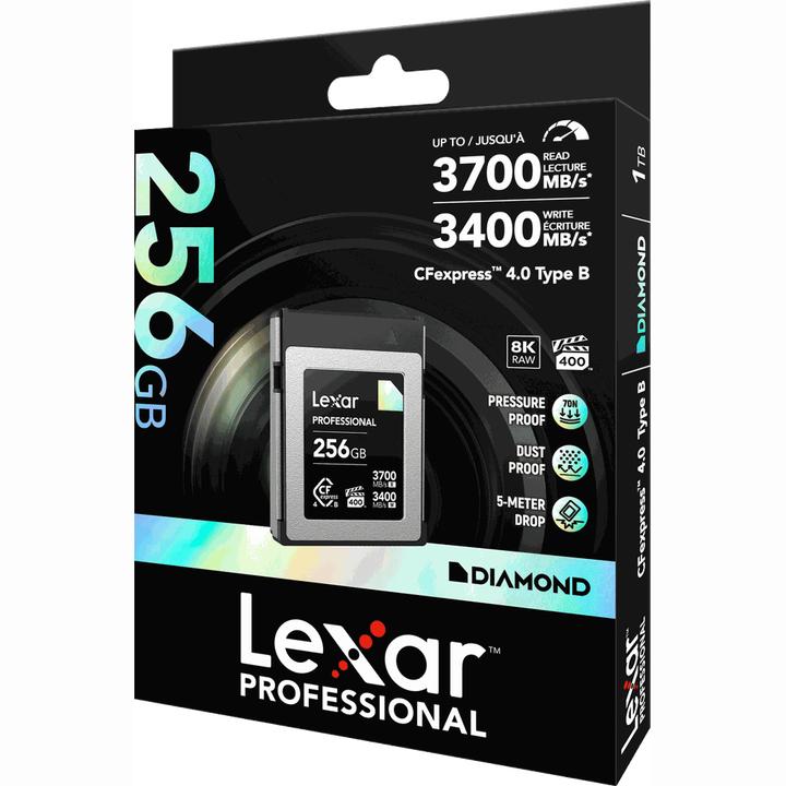Produktbild Lexar CFexpress PRO 4.0 Type B DIAMOND Series 256GB - R3700/W3400MB/s - VPG400 (256 GB, CFexpress Typ B)