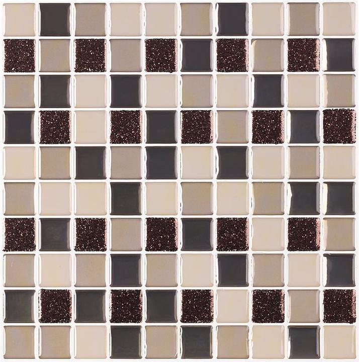 Actual product image Infactory Self-adhesive 3D mosaic glitter tile stickers, 26 x 26cm, set of 15