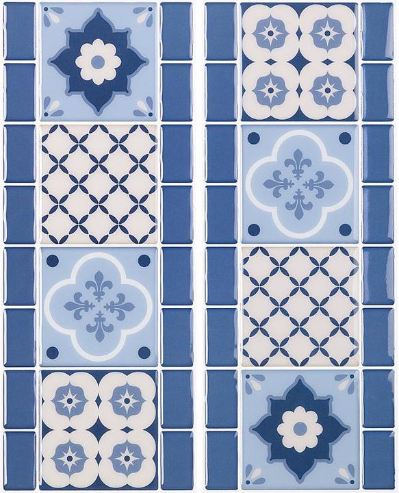 Produktbild Infactory Selbstklebende 3D-Bordüre-Fliesenaufkleber, 31 cm x 25 cm, 15er-Set