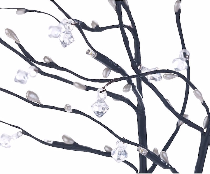 Produktbild Lunartec 3 Deko-Zweige, je 48 Kunststoff-Knospen & 8 LEDs, batteriebetr., Timer (0.60 m)