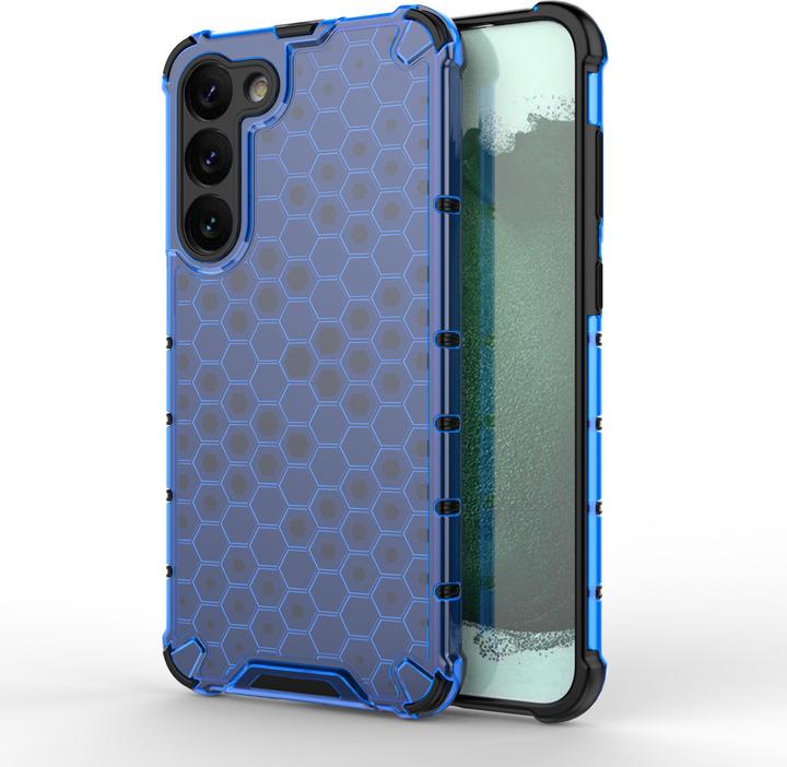 Actual product image Hurtel Honeycomb case for Samsung Galaxy S23+ armored hybrid cover blue (Samsung Galaxy S23+)