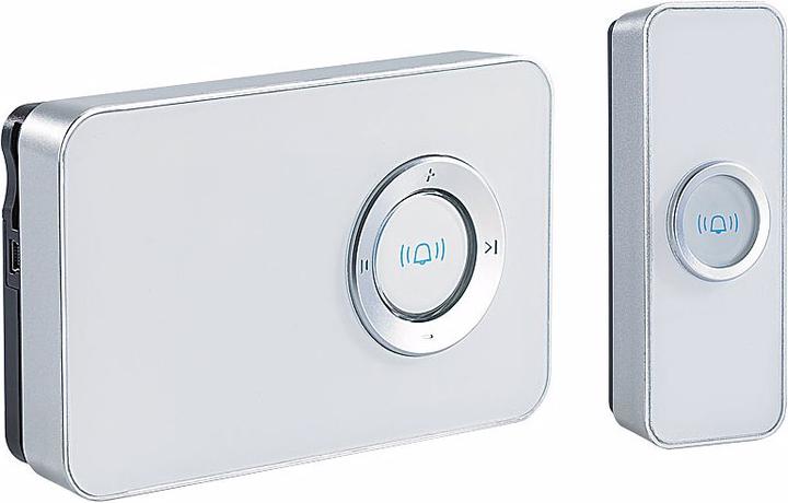 Produktbild FreeTec Kabellose Funk-MP3-Türklingel "IMP-33 Design", 100 MB Speicher