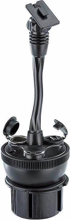 Produktbild NavGear Navi-Halterung für Kfz-Getränkehalter, mit 2 USB- & 12V-Ports