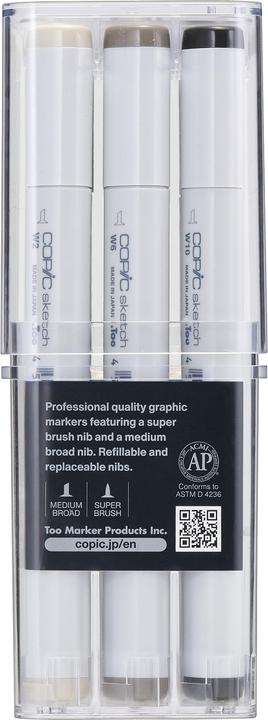 Actual product image Copic Marker sketch, set of 12 "Grey" WG (Grey, 3 mm, 12 x)