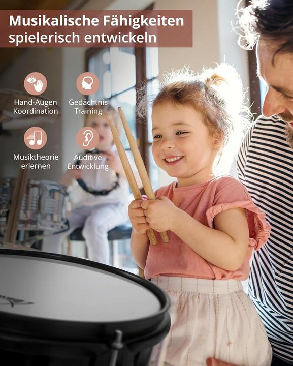 Produktbild XDrum Junior Pro Kinderdrumstel mit komplettem Zubehör und Drum-Schule (Acoustic-Drum)