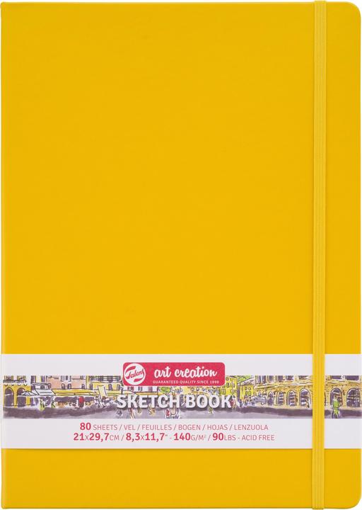 Royal Talens Art Creation Carnet de croquis, 210 x 300 mm, jaune (210 x 300 mm, Blanc, Couverture rigide)