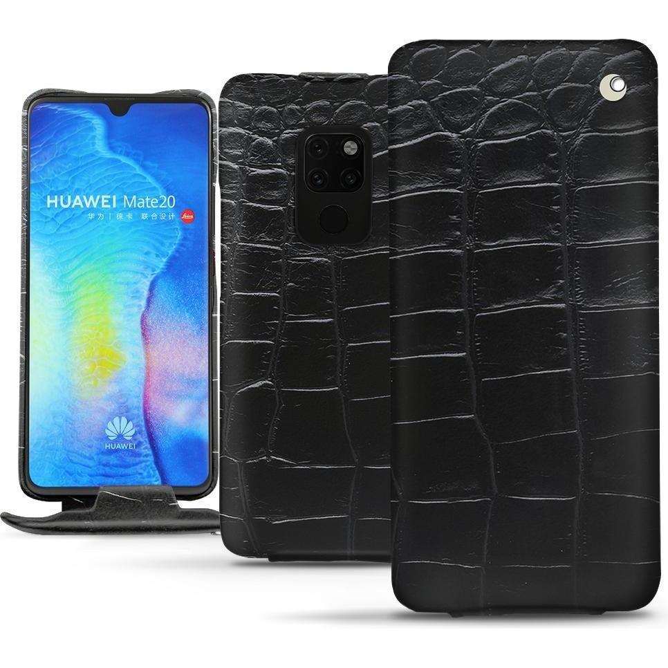 Noreve Lederschutzhülle vertikal (Huawei Mate 20), Smartphone Hülle, Schwarz