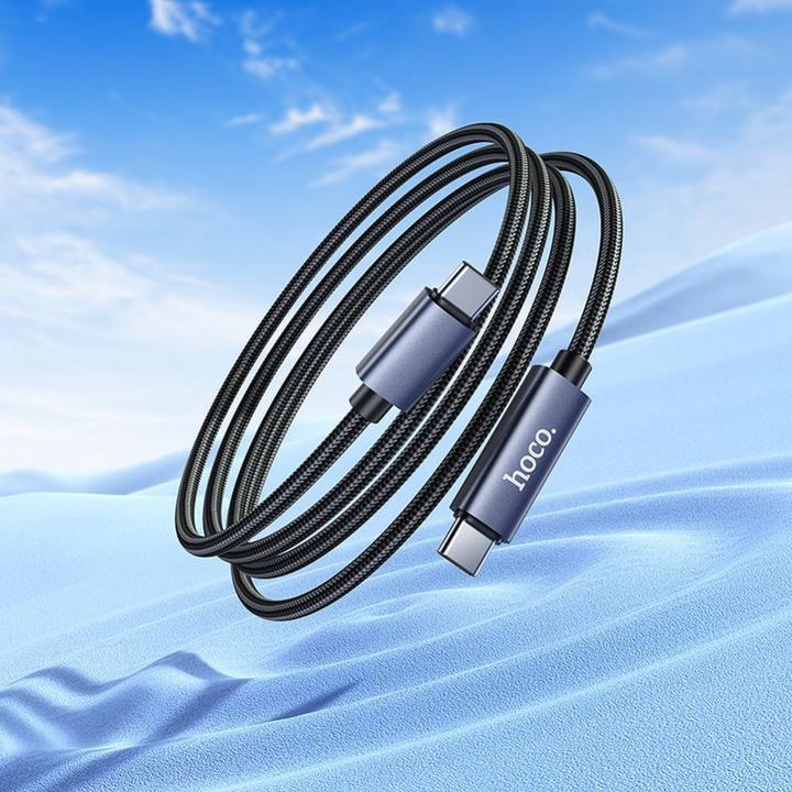Image du produit Hoco Cable cable Type C to Type C with display 3A 60W X112 1 m black (1 m, 60 W)