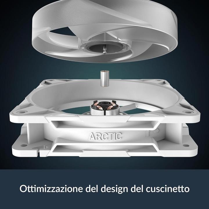 Actual product image Arctic Ventilateur de boitier P12 Pro Reverse RGB - 12cm (Blanc) (120 mm, 1 x)