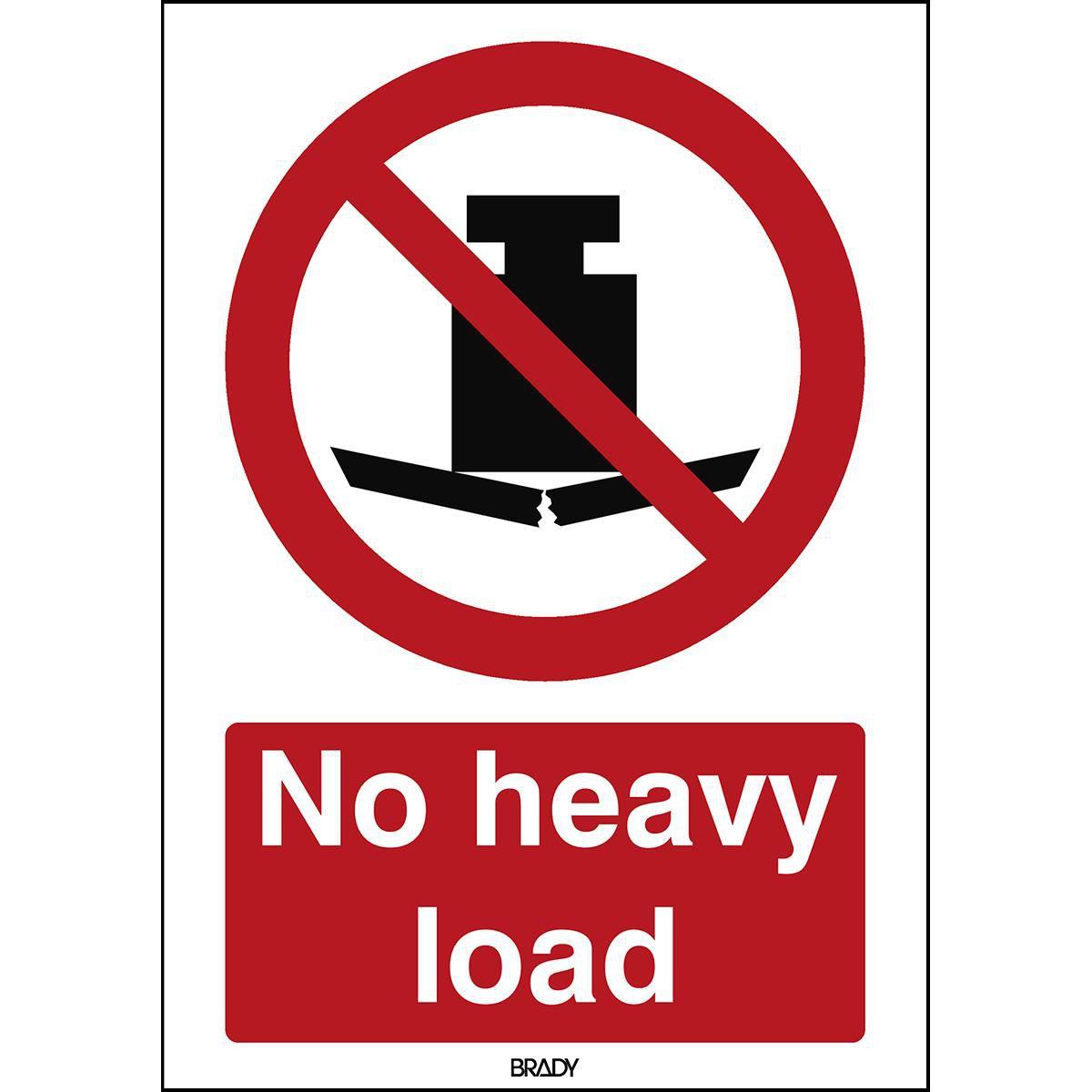 Thumbnail - Brady, Sicherheitskennzeichnung, ISO Safety Sign - No heavy