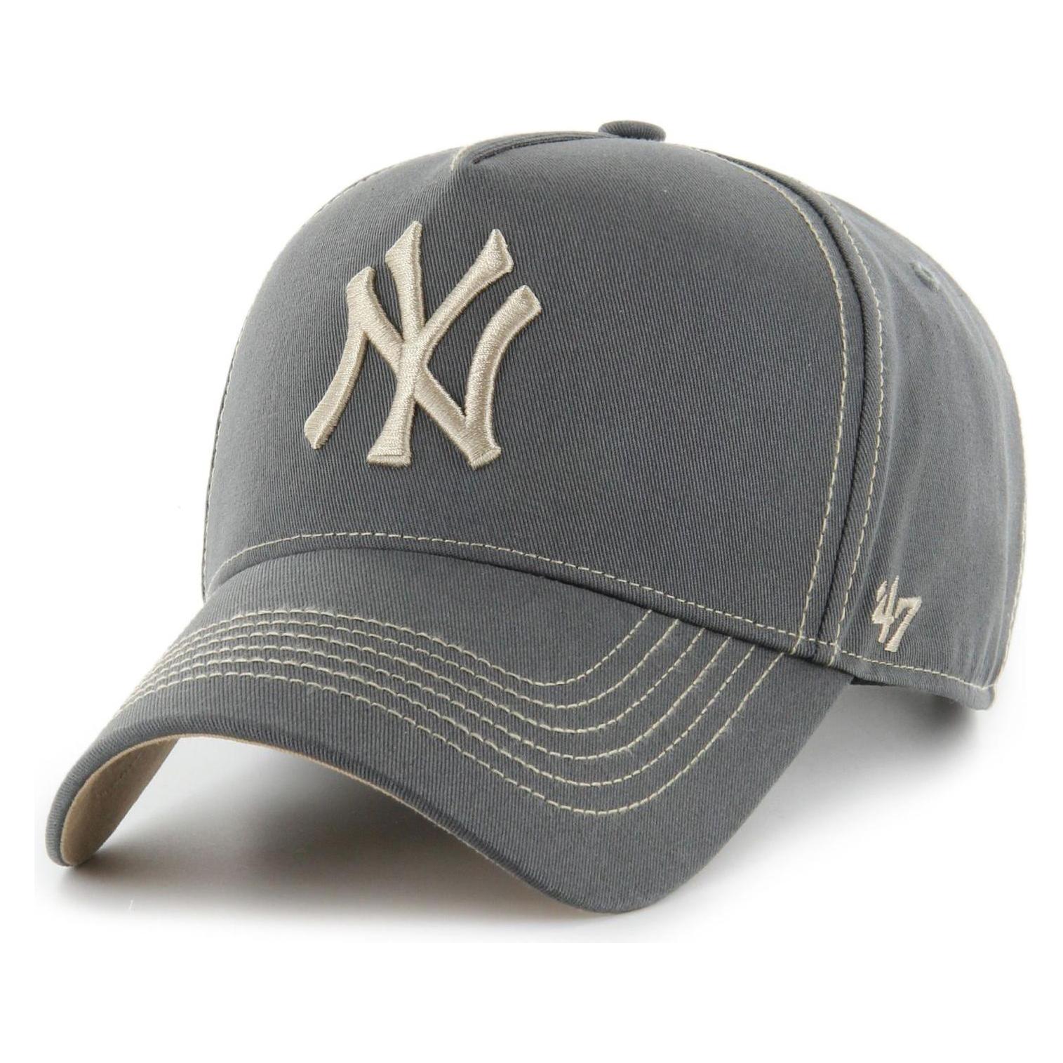 47 Brand, Herren, Cap, Adjustable Cap - Contrast New York Yankees Charcoal, Grau