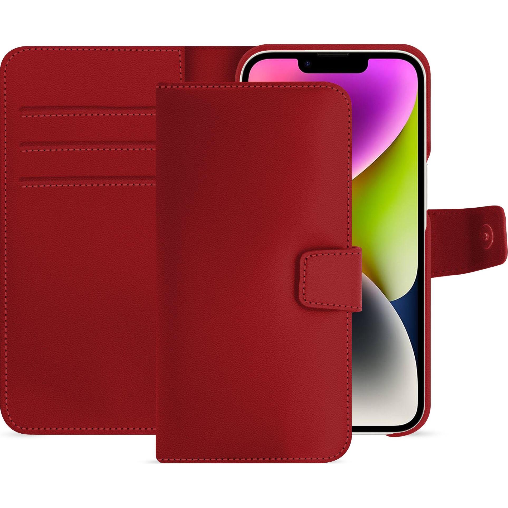 Noreve Lederschutzhülle Apple iPhone 15 Plus (Apple iPhone 15 Plus), Smartphone Hülle, Rot